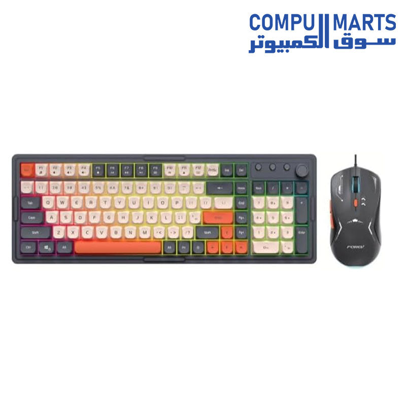 Forev FV-Q908 Wired Gaming keyboard and mouse - Black – Compumarts Egypt