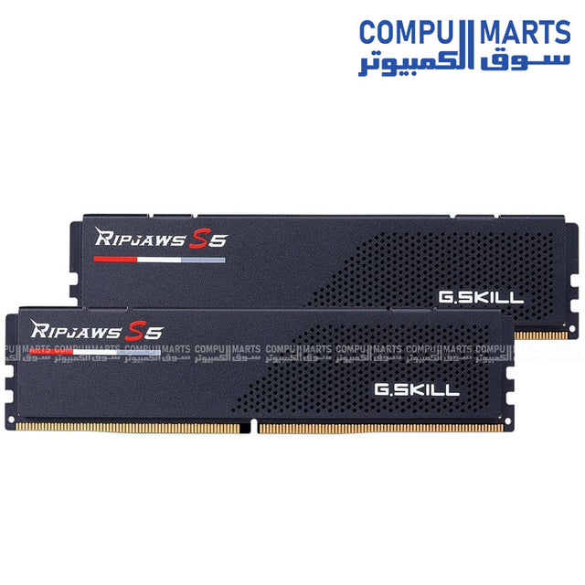 G.SKILL Ripjaws S5 64GB (2x32GB) DDR5 6000MHz CL36 desktop memory kit with Intel XMP and AMD EXPO support