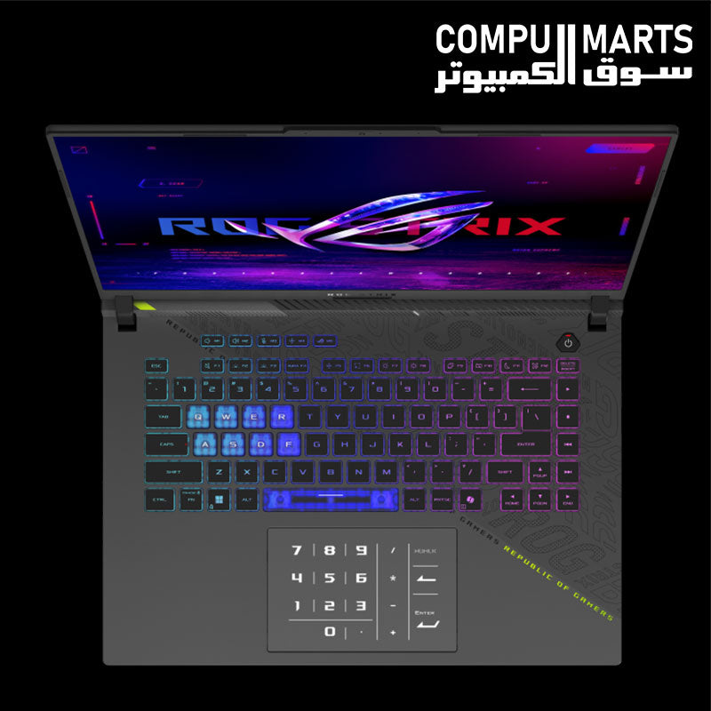 ASUS ROG Strix G16 Ryzen 9 RTX 5050 laptop with 16GB DDR5 and 512GB SSD 16 inch FHD 165Hz display in Egypt