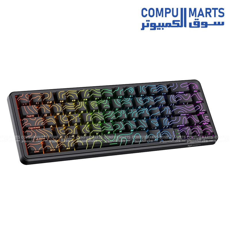 ONIKUMA G67 Hall Effect Keyboard with Topographic Keycaps