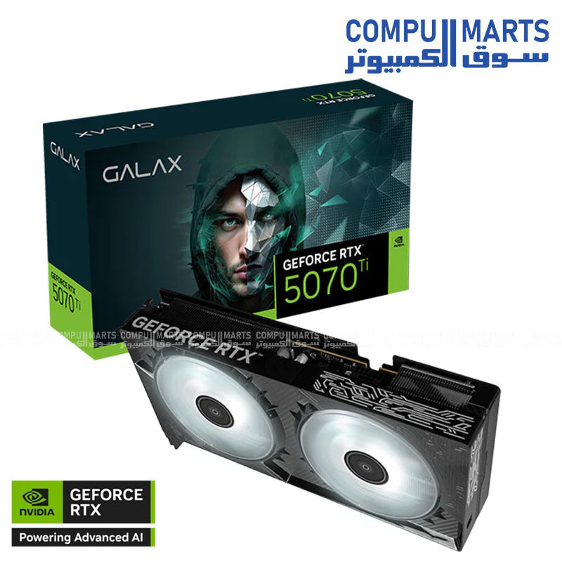 RTX 5070 Ti 1-Click OC 2X - GPU - GALAX - 16GB GDDR7 PCIe 5.0 Dual Fan Gaming Graphics Card