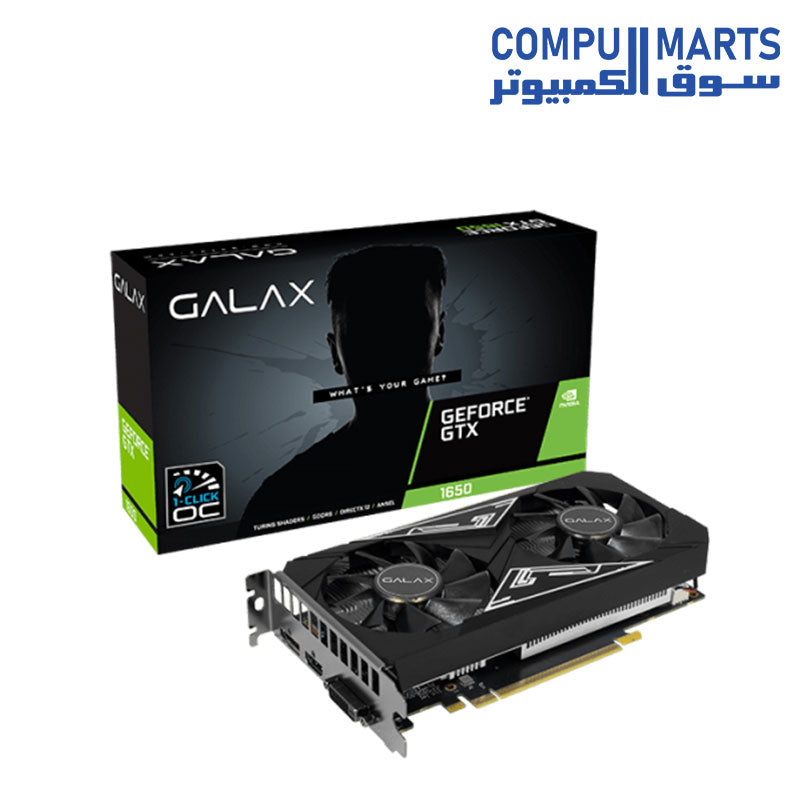 GALAX GeForce GTX 1650 EX PLUS (1-Click OC) GDDR6 4GB 128-bit DP