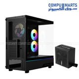 GAMDIAS ATLAS M5 Mid-Tower Case with Three 120mm ARGB PWM Fans