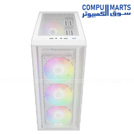 GAMDIAS AURA GC2 WHITE Elite+ AURA750 gaming PC case with AURA750 power supply