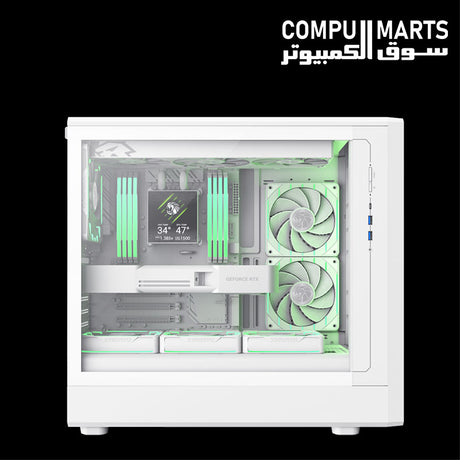 GAMEMAX CLAW 460 WB White Mid-Tower Gaming Case with 1-Year Warranty at Compumarts Egypt