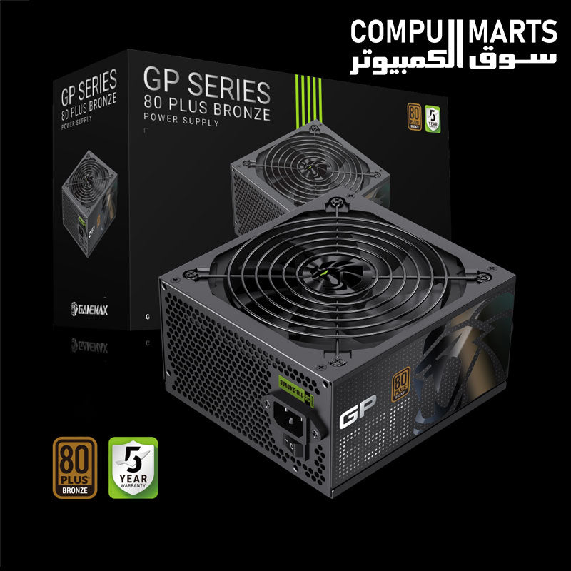 GameMax GP 650B 650W 80 Plus Bronze Ultra-Stable Power Supply