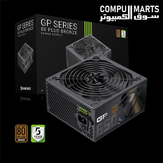 GameMax GP 650B 650W 80 Plus Bronze Ultra-Stable Power Supply