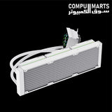 GAMEMAX HAILSTORM 360 360mm Liquid CPU Cooler with 3.95-Inch LCD Display and ARGB Lighting BL/WH