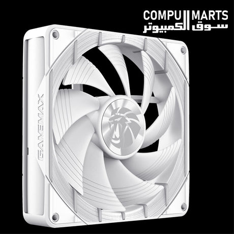 GAMEMAX Tornado T14 ARGB-W white fan with 24 outer-ring LEDs