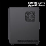 Mid Tower computer case with tempered glass front and left side panels