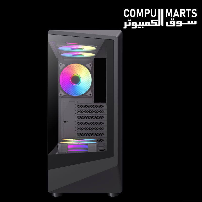 Vista COC AB PC case featuring ATX motherboard support and included cooling fans