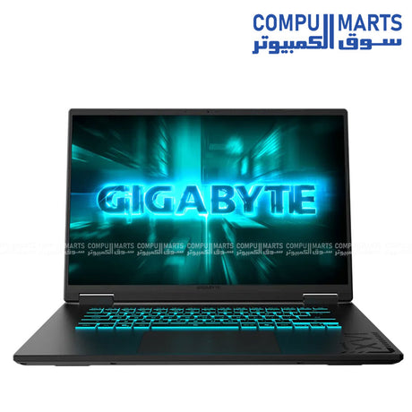 لابتوب GIGABYTE Gaming A16 CVH من الأمام بشاشة 16 بوصة 165Hz
