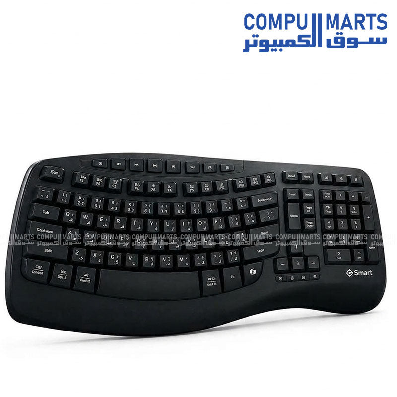 GAMMA G-SMART KY-K883 USB Wired Ergonomic Keyboard Black
