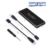 Alt Text 1: GAMMA M.2 USB 3.0 to NGFF SSD Disk Box M.2 SSD External Enclosure available at Compumarts Egypt