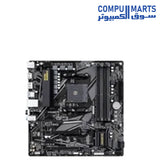 AMD B550 chipset motherboard with DDR4 DIMM slots available at Compumarts