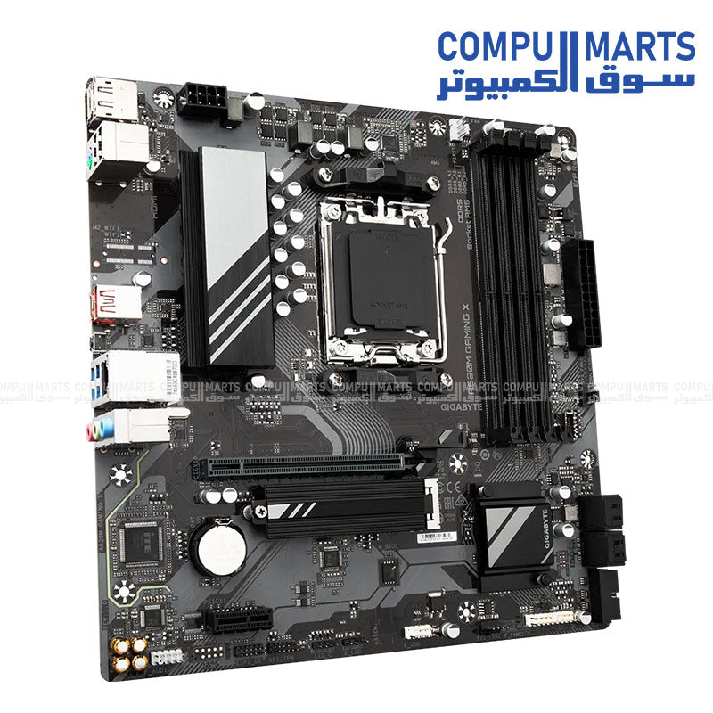 GIGABYTE A620M GAMING X rev.1.0 – Micro‑ATX AM5 motherboard – DDR5 OC (XMP/EXPO) – PCIe 4.0 M.2 slot – Gigabit LAN
