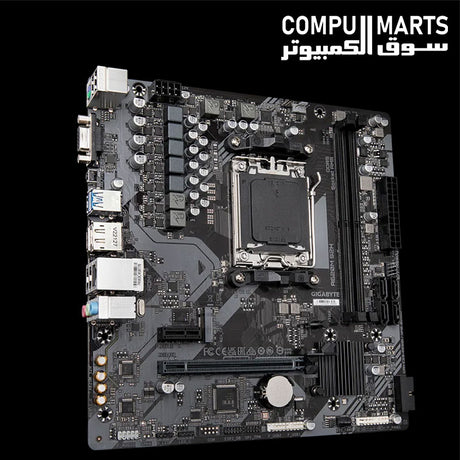 GIGABYTE A620M S2H DDR5 motherboard with two DIMM slots and up to 128GB memory support