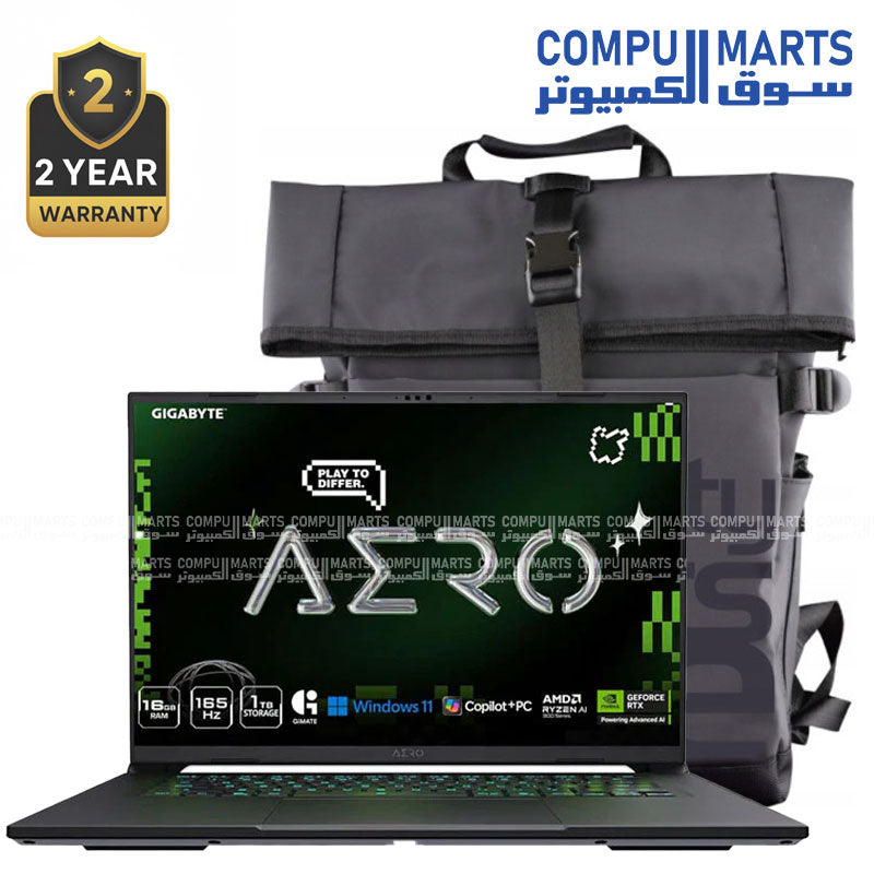 GIGABYTE AERO X16 AMD Ryzen AI 7 350 16GB DDR5 RAM 1TB SSD RTX 5060 16 Inch 165Hz WQXGA Windows 11 Home Gray