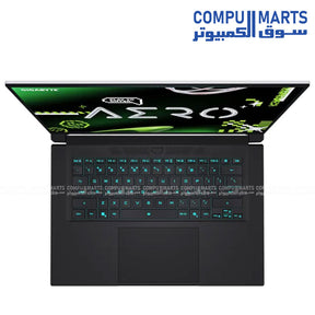 GIGABYTE AERO X16 EG61H laptop with 1TB NVMe SSD, USB4 Type-C connectivity, Windows Hello IR webcam, and NVIDIA RTX 5050 graphics
