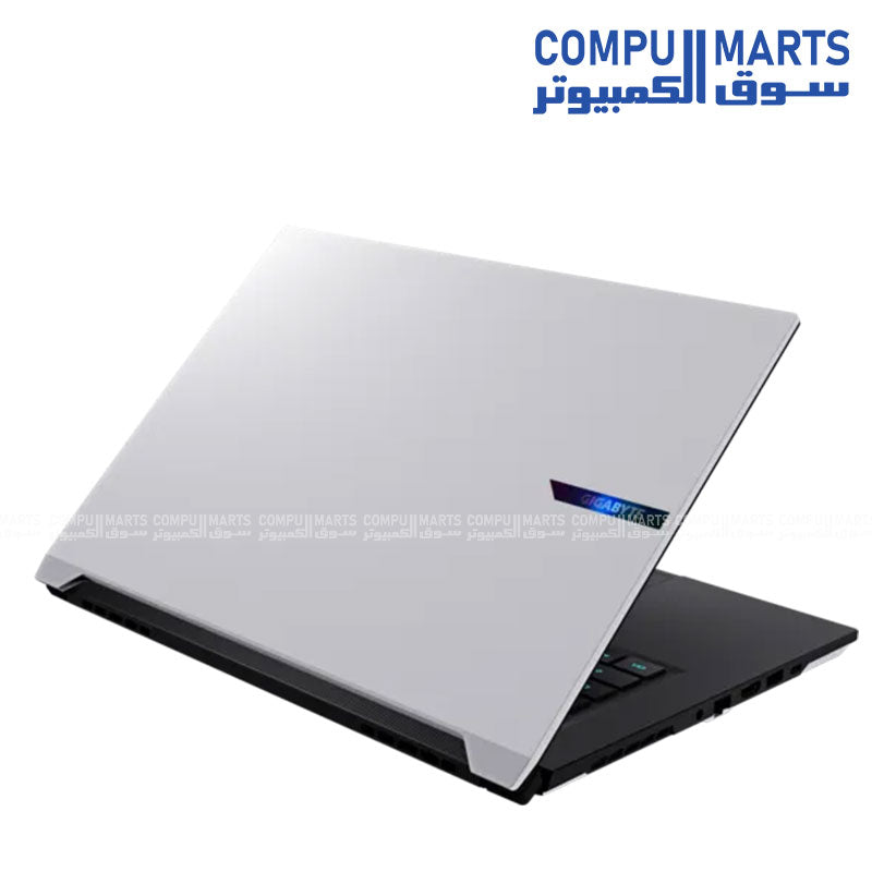 Lunar White GIGABYTE AERO X16 EG61H gaming laptop with 16:10 IPS QHD+ panel, Dolby Atmos audio, and WiFi 6E connectivity in Egypt