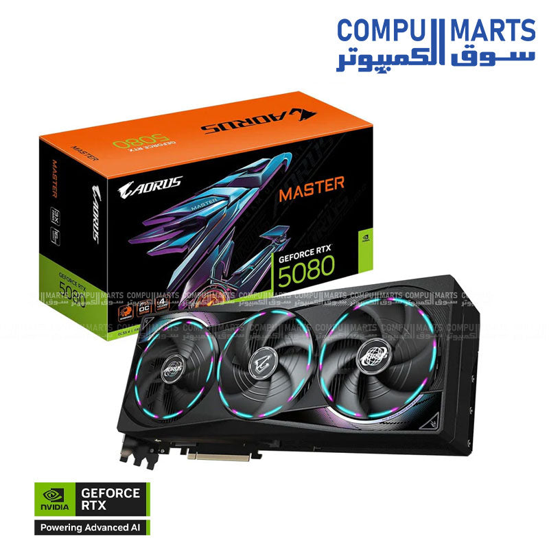 AORUS-RTX-5080-Master-16GB -Graphics-Card–Gigabyte–PCIe-5.0-WINDFORCE-Cooling–RGB–Black-or-White-Edition
