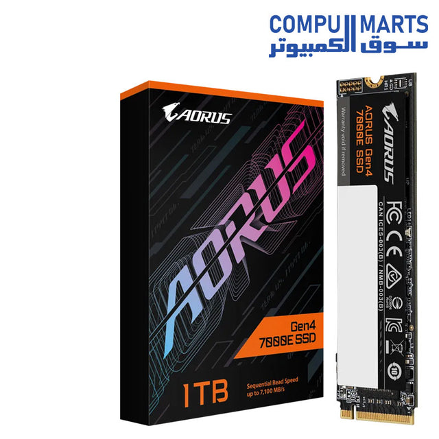 GIGABYTE AORUS Gen4 7000E SSD 1TB PCI Express 4.0 x4 NVMe M.2 2280 drive
