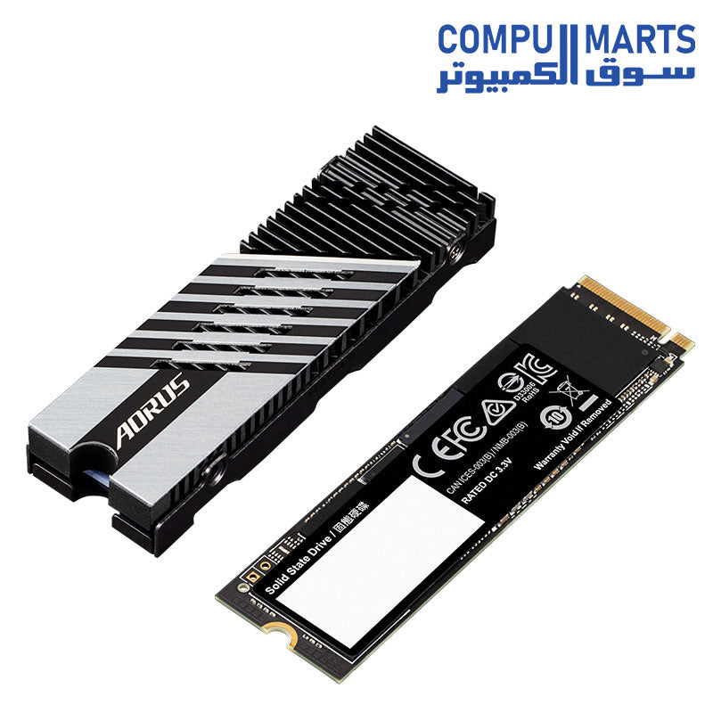 GIGABYTE AORUS Gen4 7300 SSD 1TB PCI-Express 4.0 x4 NVMe 1.4 M.2 2280 3D TLC NAND Flash SSD with DDR4 1GB Cache Up to 7300 MB/s Read and 6000 MB/s Write