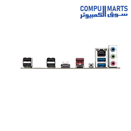 Rear panel I/O featuring USB 3.2 Gen 2 and HDMI 2.1 connectivity