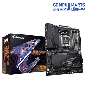 GIGABYTE- B650M- AORUS PRO AX- AMD- AM5- Micro-ATX -DDR5 -motherboard -PCIe 5.0 -Wi-Fi 6E