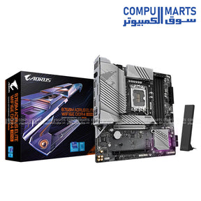 GIGABYTE B760M AORUS ELITE WiFi6E GEN5 – Micro‑ATX LGA1700 Motherboard – PCIe 5.0 x16 – DDR4 5333MT/s OC – Dual M.2 – Wi‑Fi 6E & 2.5GbE LAN
