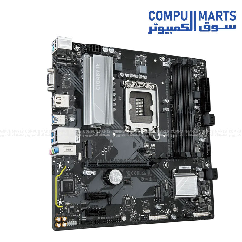 GIGABYTE B760M D3HP DDR4 motherboard with four DDR4 DIMM sockets supporting up to 128