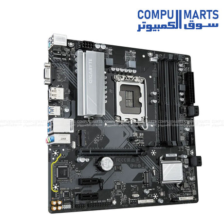 GIGABYTE B760M D3HP DDR4 motherboard with four DDR4 DIMM sockets supporting up to 128