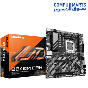 GIGABYTE B840M D2H AM5 motherboard front view

