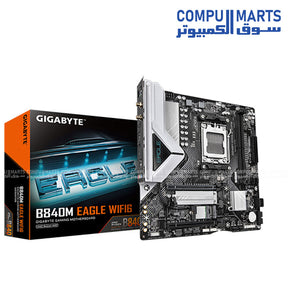 GIGABYTE- B840M -EAGLE- WIFI6- AM5- Micro-ATX- DDR5- motherboard - PCIe 4.0 - Wi-Fi 6-- background
