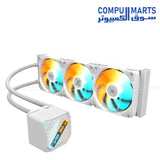 GME 360 Gaming 360 cooler supporting Intel 1700 1851 115X 1200 and AMD AM5 AM4 platforms with fan speeds up to 2200 RPM
