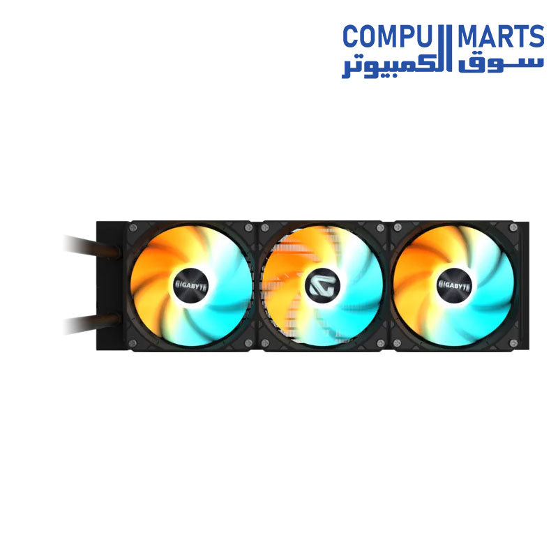 Black radiator and fan assembly with FEP tube and nylon sleeve