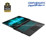 Top view of GIGABYTE Gaming A16 CWH laptop showing the 1-Zone RGB Backlit Arabic and English keyboard