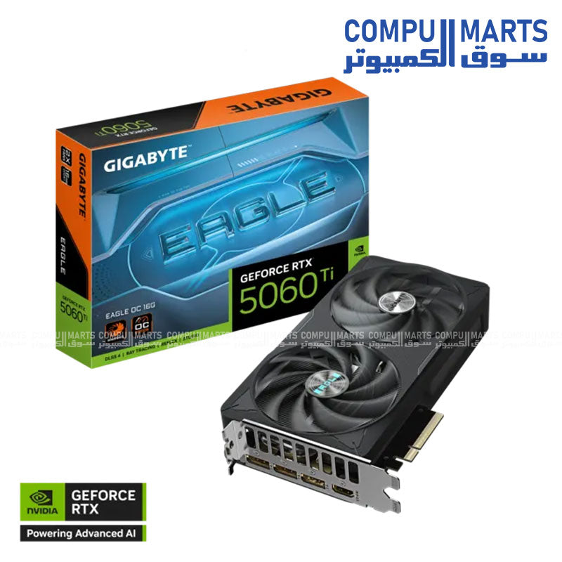 GIGABYTE GeForce RTX 5060 Ti Eagle OC 16G Graphics Card, 16GB 128-bit GDDR7, PCIe 5.0, WINDFORCE Cooling System, Video Card- 007 First Light GeForce RTX 50 Series Bundle - Black