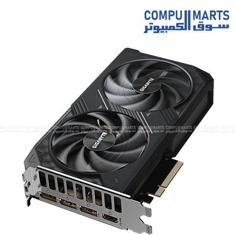 GIGABYTE GeForce RTX 4060 AERO OC 8GB blower‑style single‑fan graphics card on white background
