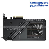 GIGABYTE GeForce RTX 4060 AERO OC 8GB blower‑style single‑fan graphics card on white background
