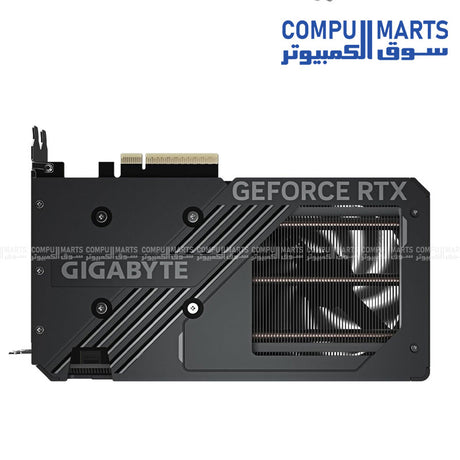 GIGABYTE GeForce RTX 4060 AERO OC 8GB blower‑style single‑fan graphics card on white background
