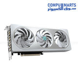 GIGABYTE GeForce RTX 5060 AERO OC 8GB blower-style single-fan PCIe 5.0 graphics card on white background
