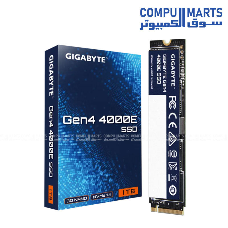 GIGABYTE Gen4 4000E SSD 1TB PCI Express 4.0x4 NVMe 1.4 M.2 2280 Internal Solid State Drive Up to 4000MB/s Read and 3900MB/s Write