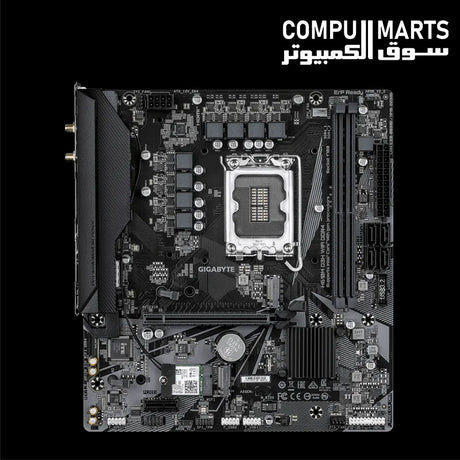 GIGABYTE H610M D3H WIFI DDR4 motherboard with two DDR4 DIMM slots supporting up to 64GB