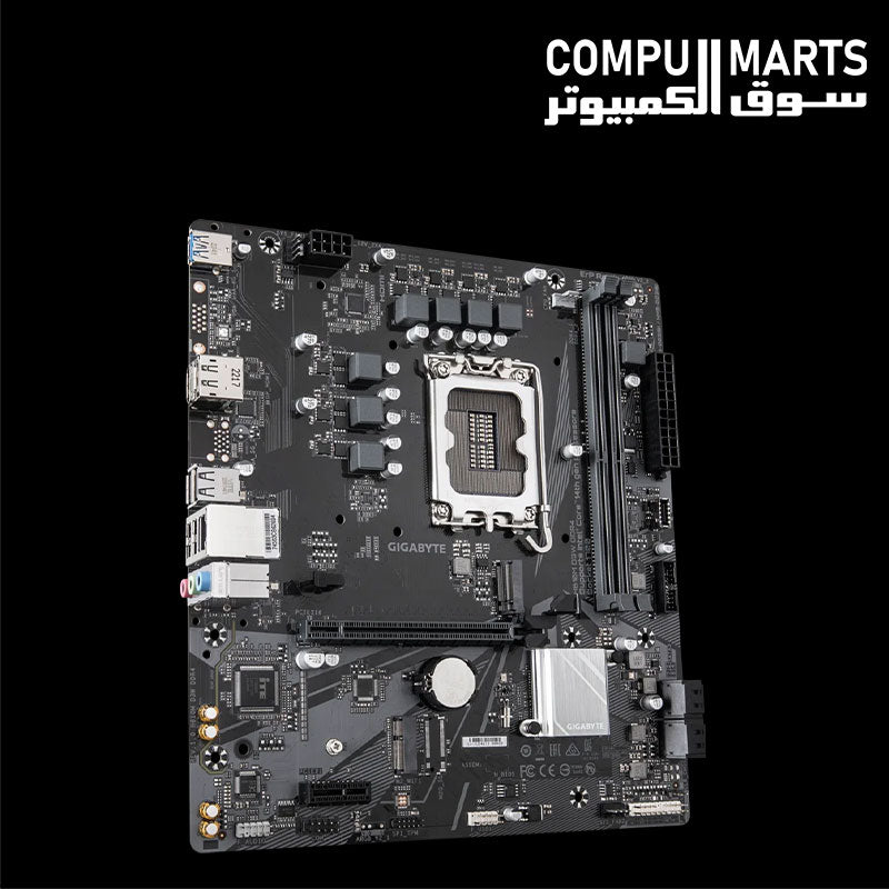 GIGABYTE H610M D3W DDR4 motherboard with two DDR4 memory slots and 64GB capacity