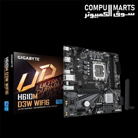 GIGABYTE H610M D3W WIFI6 motherboard with Intel H610 chipset and DDR5 memory support