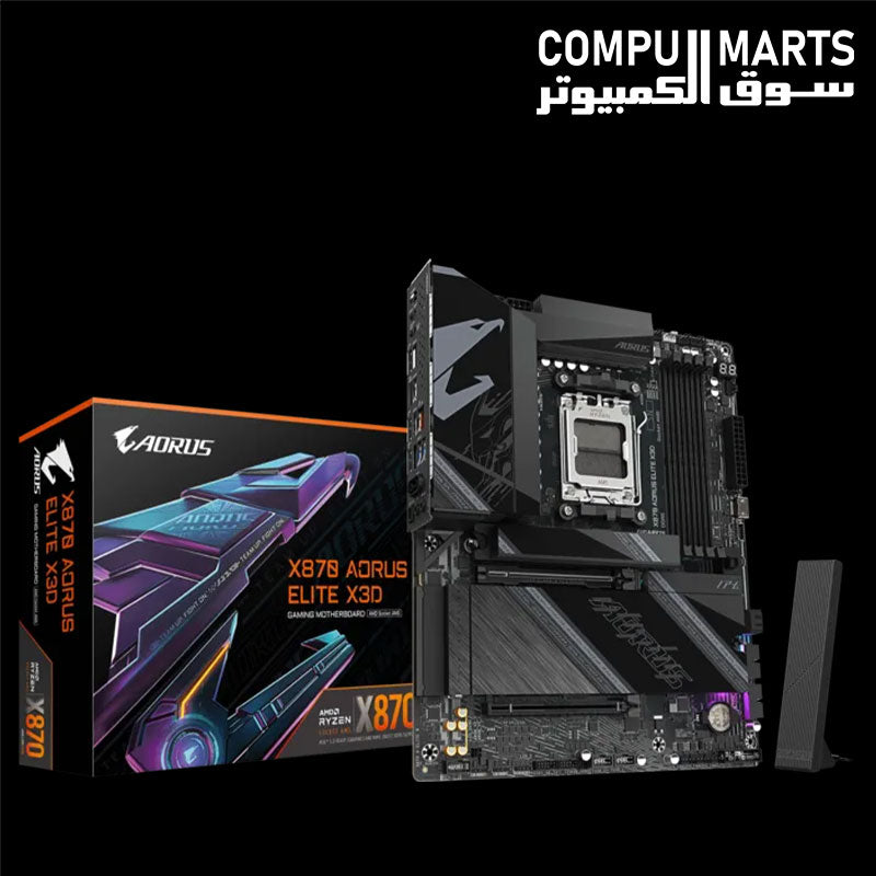 GIGABYTE X870 AORUS ELITE X3D ATX motherboard with AMD X870 chipset