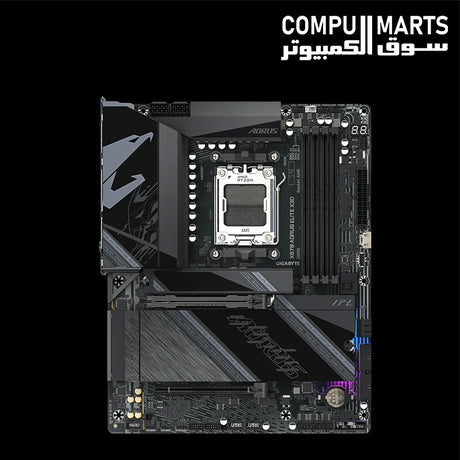 GIGABYTE X870 AORUS ELITE X3D AM5 motherboard with four DDR5 DIMM slots