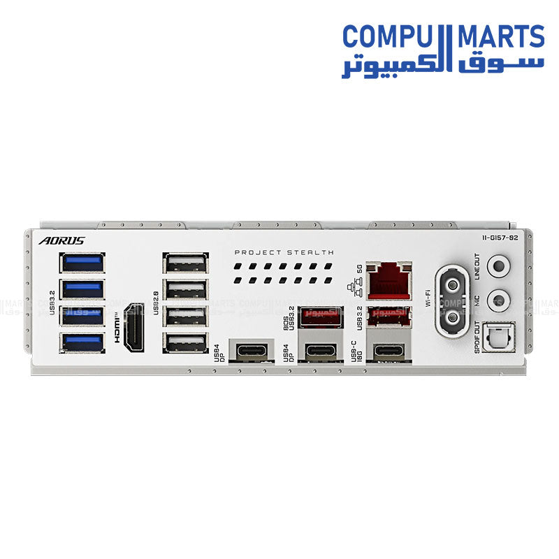 GIGABYTE X870 AORUS STEALTH ICE – White AM5 motherboard – DDR5 OC 8200+ MT/s – PCIe 5.0 x16 – Wi‑Fi 7 & 5 GbE LAN – 4× M.2 SSD slots
