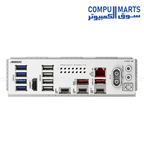 GIGABYTE X870 AORUS STEALTH ICE – White AM5 motherboard – DDR5 OC 8200+ MT/s – PCIe 5.0 x16 – Wi‑Fi 7 & 5 GbE LAN – 4× M.2 SSD slots
